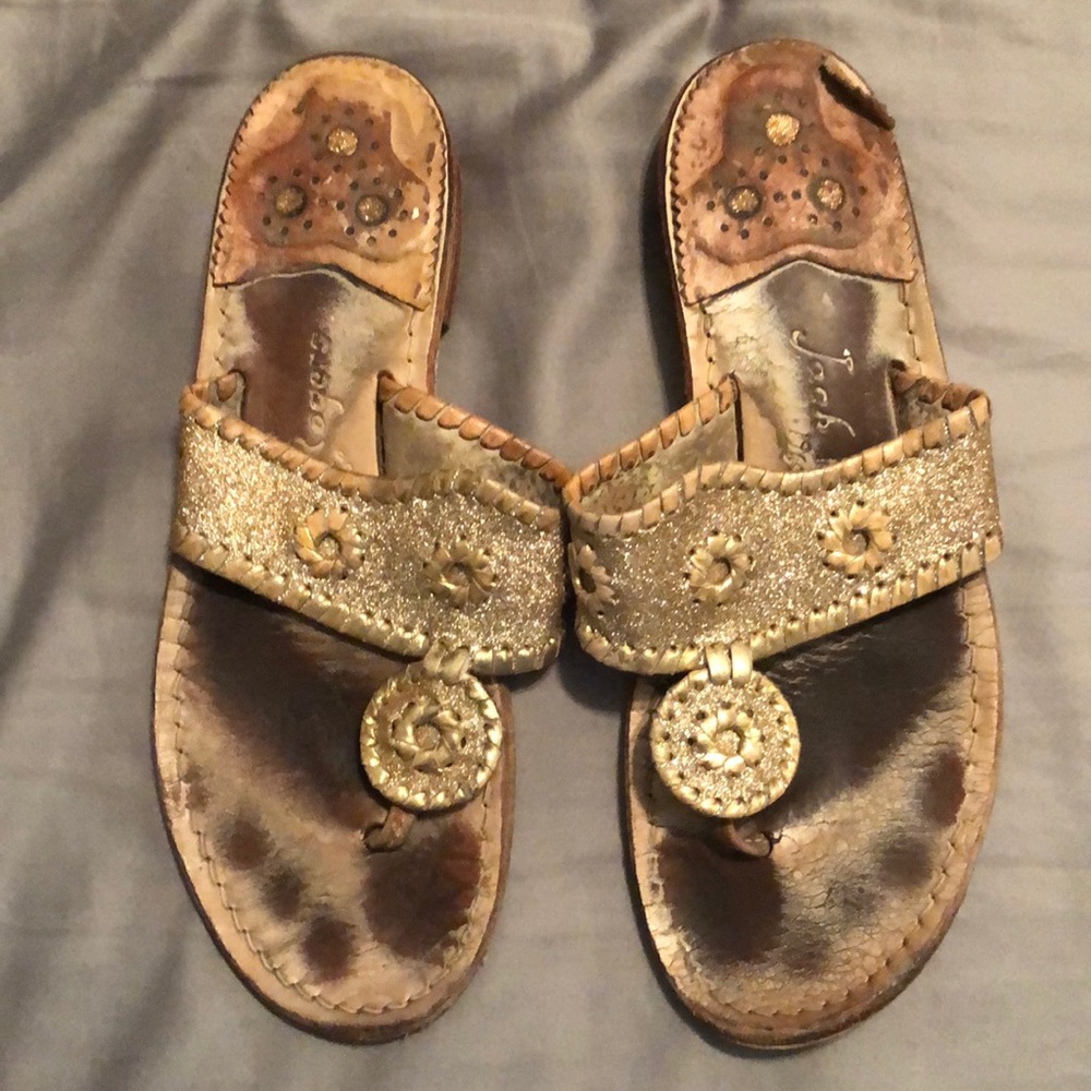 Jack Rogers Gold Sparkle Sandal